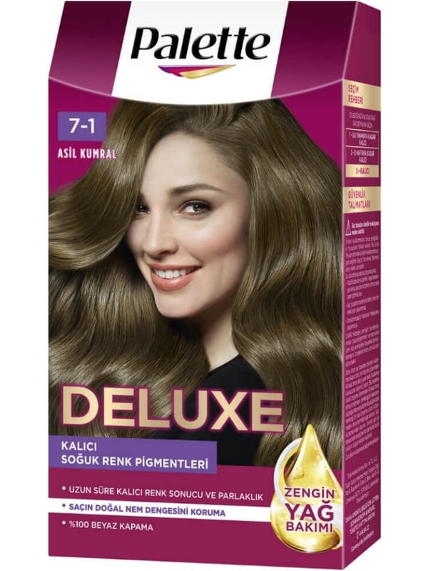 Palette Deluxe Set Saç Boyası 7.1 Küllü Kumral