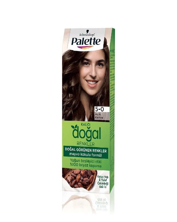 Palette Kalıcı Doğal Renkler Natural Colors Saç Boyası Fındık Kahvesi 5-0