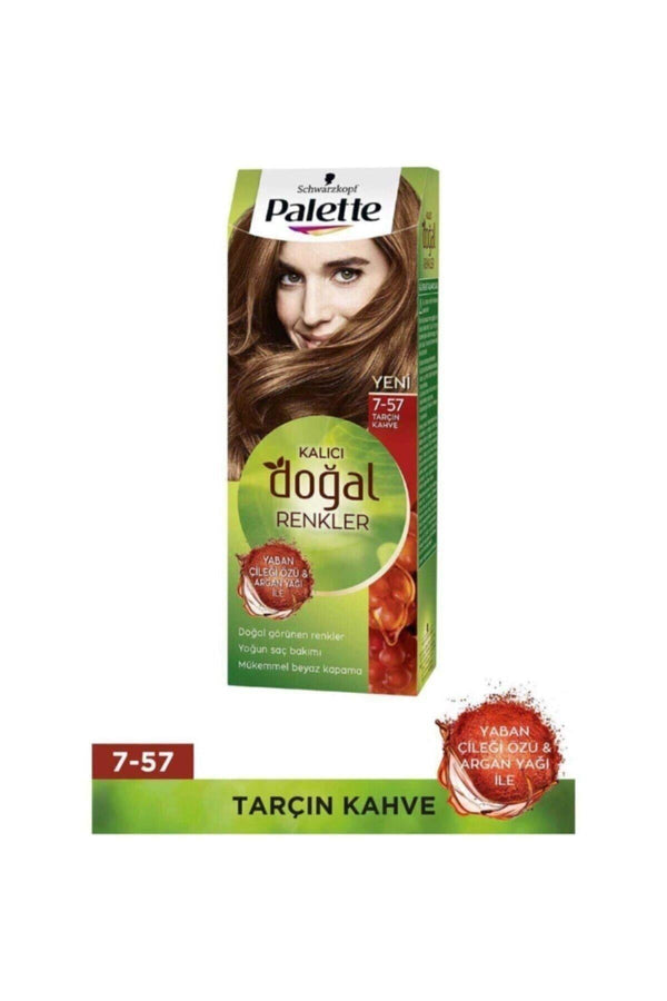 Palette Schwarzkopf Kalıcı Doğal Renkler 7-57 Tarçın Kahve Saç Boyası