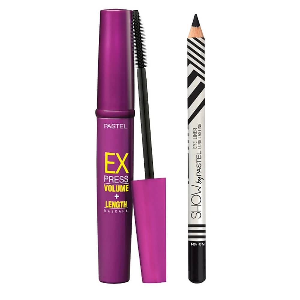 Pastel Express Volume+Lenght Maskara + Göz Kalemi Set