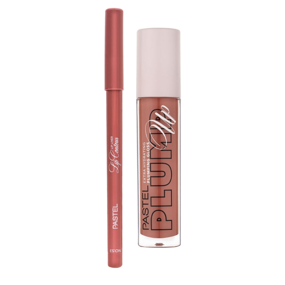 Pastel Plump Gloss 205 + Contour Lip Liner 53 Set