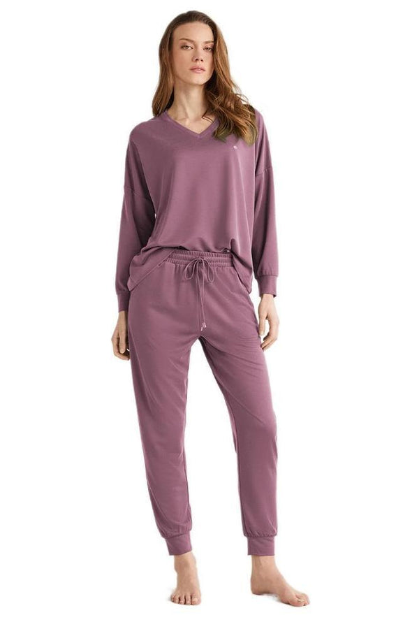 Penye Mood 9721 Kadın Pijama Takımı Pembe