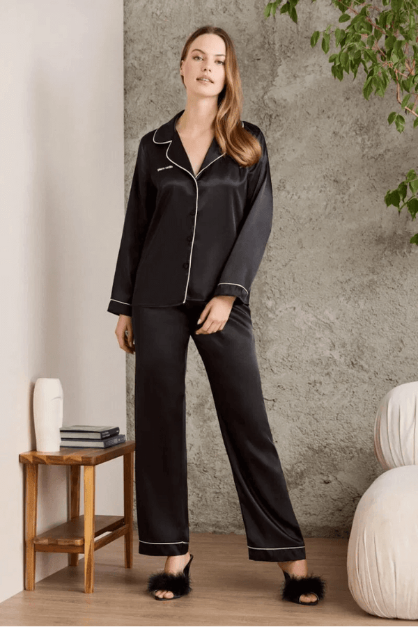 Pierre Cardin 1200 Bayan Pijama Takımı Siyah