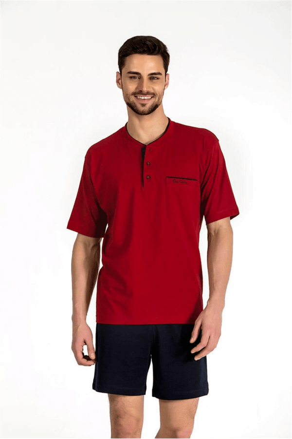 Pierre Cardin 5370 Penye 3'lü Pijama Takımı Bordo