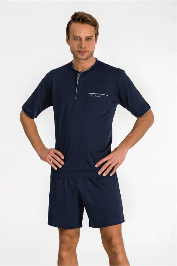Pierre Cardin 5370 Penye 3'lü Pijama Takımı Lacivert