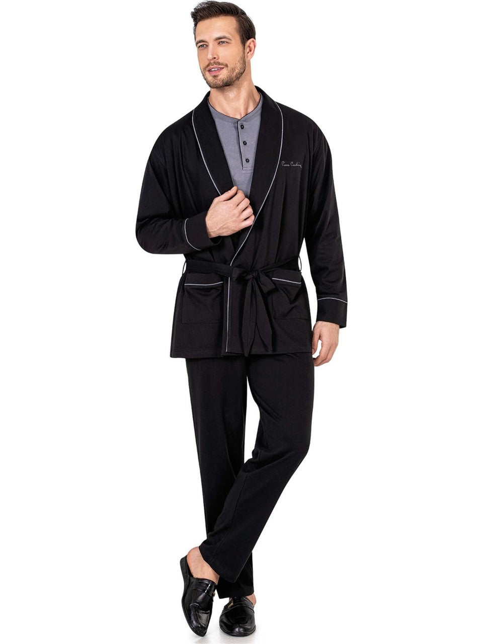 Pierre Cardin 5605 Rob Pijama Takımı Siyah