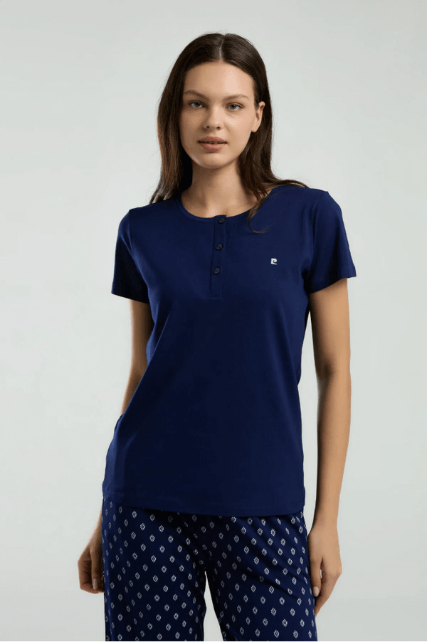 Pierre Cardin 8953-S Bayan Pijama Takımı Lacivert