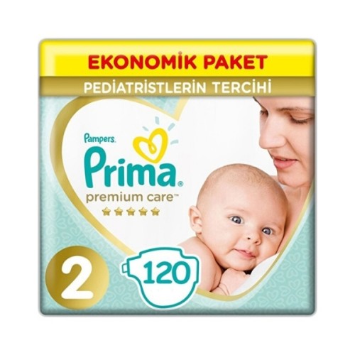 Prima Bebek Bezi Premium Care Ekonomik Paket 2 Beden 120 li Fiyatı