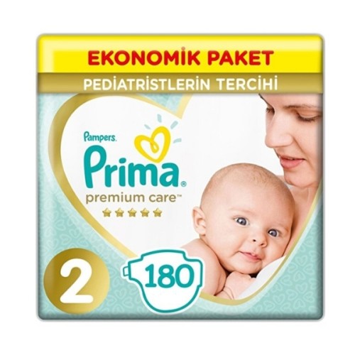 Prima Bebek Bezi Premium Care Ekonomik Paket 2 Beden 180 li Fiyatı