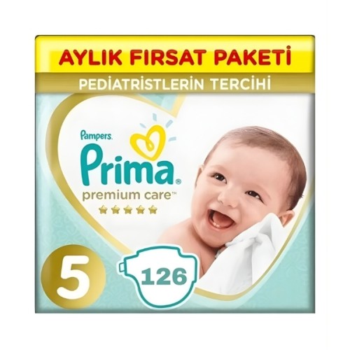 Prima Bebek Bezi Premium Care Ekonomik Paket 5 Beden 126 lı Fiyatı