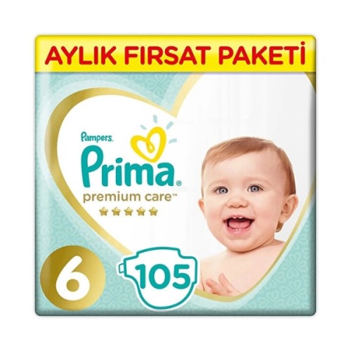 Prima Bebek Bezi Premium Care Ekonomik Paket 6 Beden 105 li Fiyatı