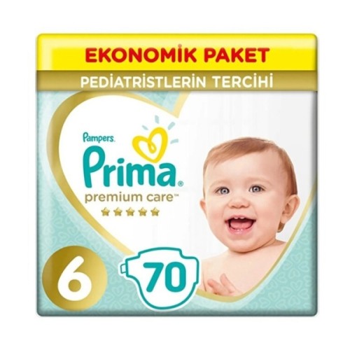 Prima Bebek Bezi Premium Care Ekonomik Paket 6 Beden 70 li Fiyatı