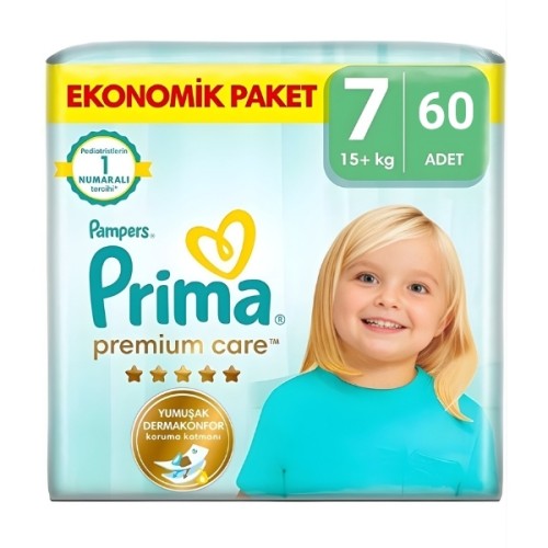 Prima Bebek Bezi Premium Care Ekonomik Paket 7 Beden 60 lı Fiyatı