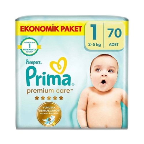 Prima Bebek Bezi Premium Care Ekonomik Paket 1 Beden 70 li Fiyatı