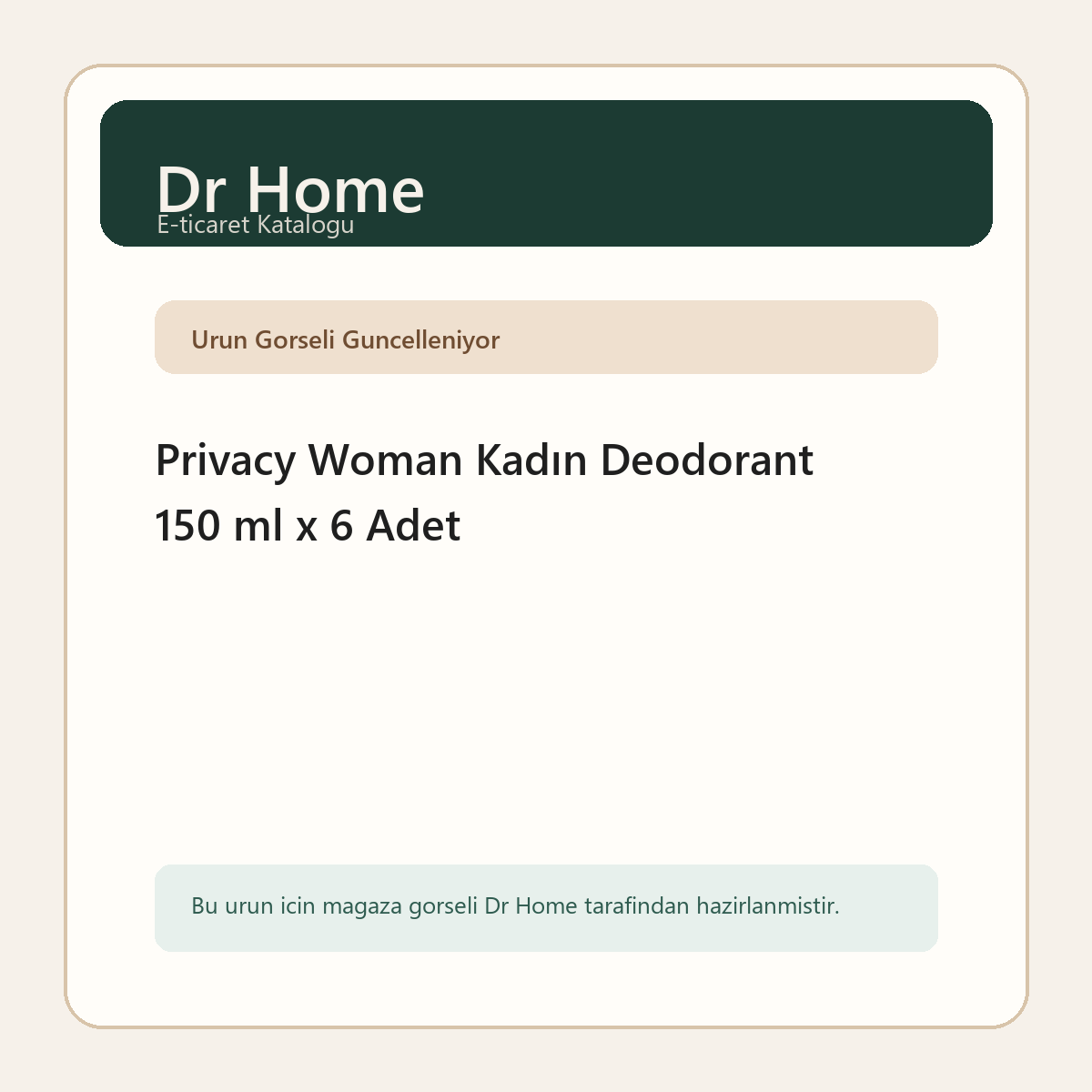 Privacy Woman Kadın Deodorant 150 ml x 6 Adet