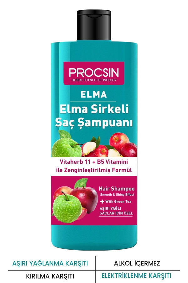 PROCSIN Aşırı Yağlanma Karşıtı Elma Sirkesi Şampuanı 300 ml