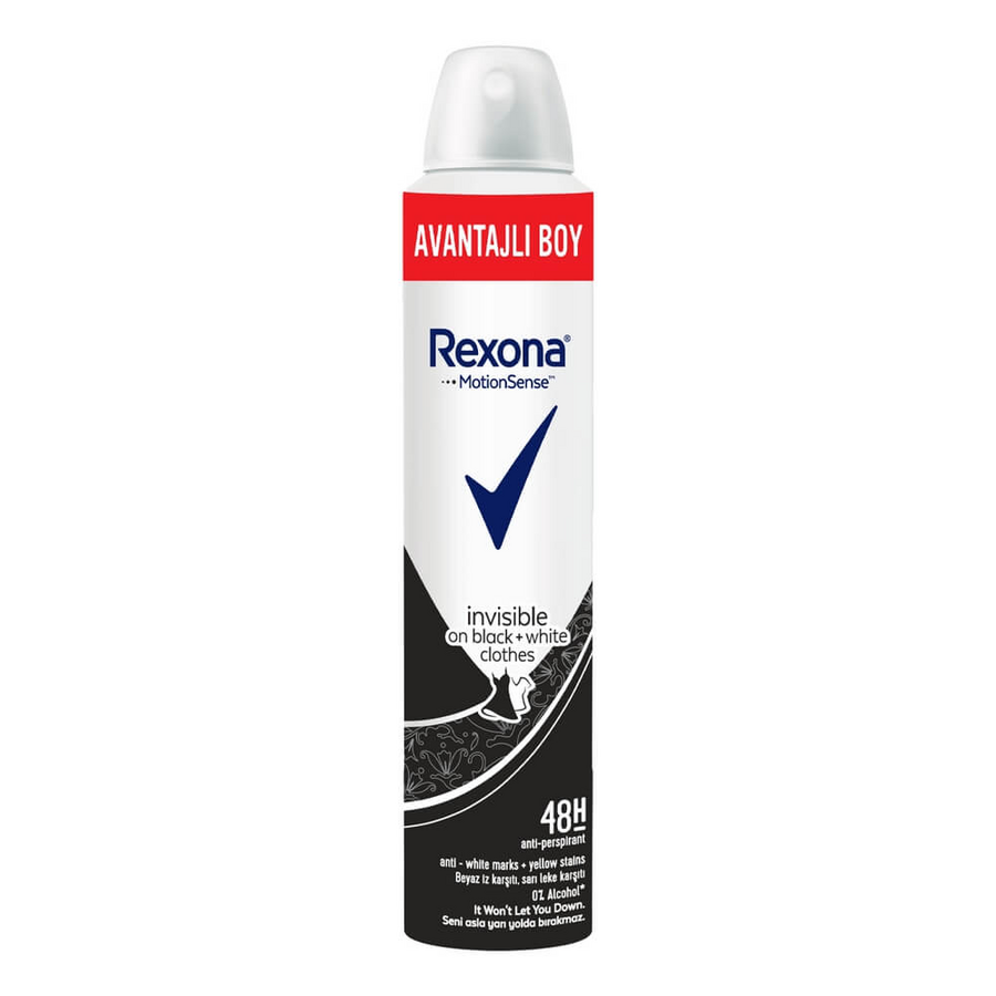 Rexona Invisible Black&White Kadın Deodorant 200 Ml