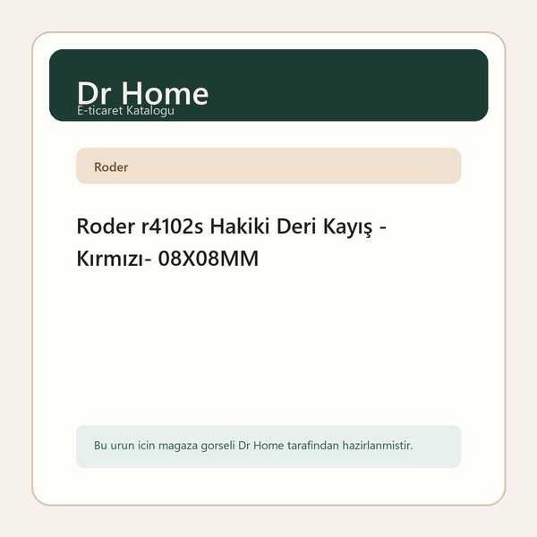 Roder r4102s Hakiki Deri Kayış - Kırmızı- 08X08MM