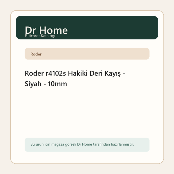 Roder r4102s Hakiki Deri Kayış - Siyah - 10mm
