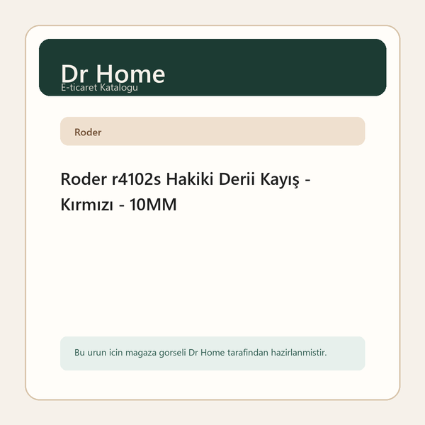 Roder r4102s Hakiki Derii Kayış - Kırmızı - 10MM