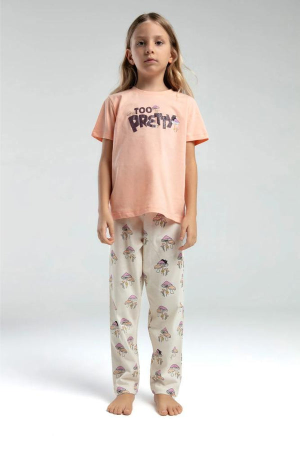 Rolly Polly Rp3585-G Genç Kız Pijama Takımı Somon