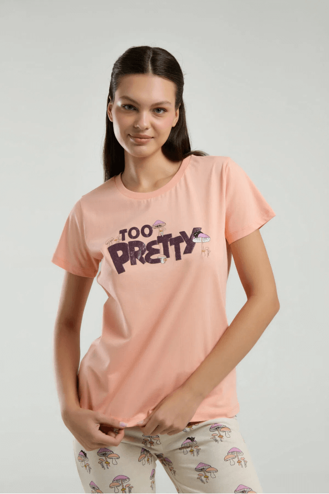 Rolly Polly Rp3585-S Bayan Pijama Takımı Somon