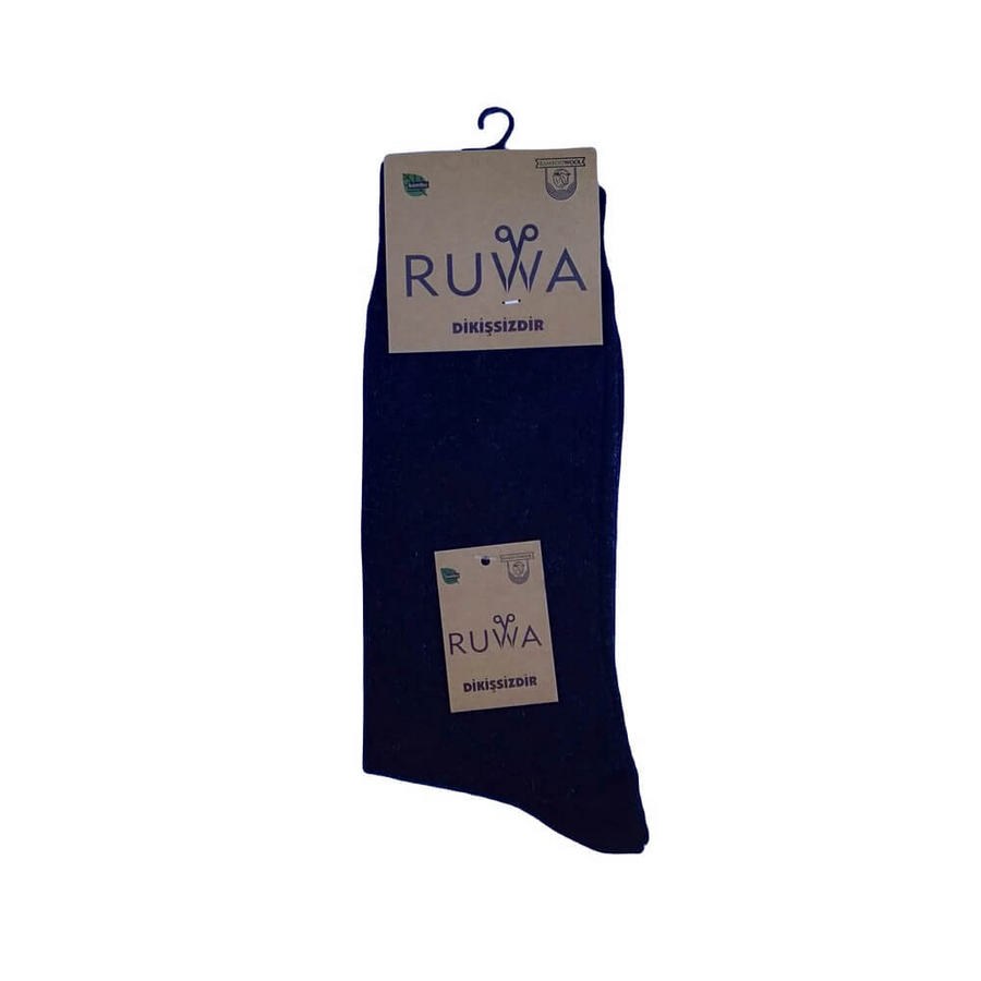 Ruwa 154 Erkek Yün Bambu Çorap Siyah