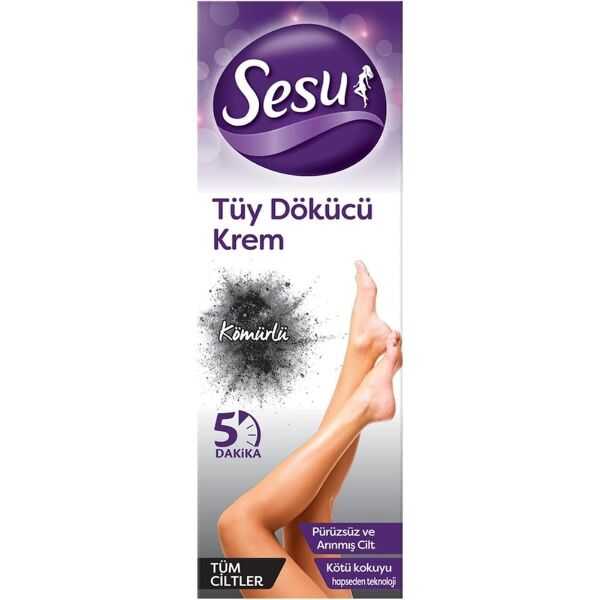 Sesu Tüy Dökücü Krem Detox Kömürlü 100 Ml