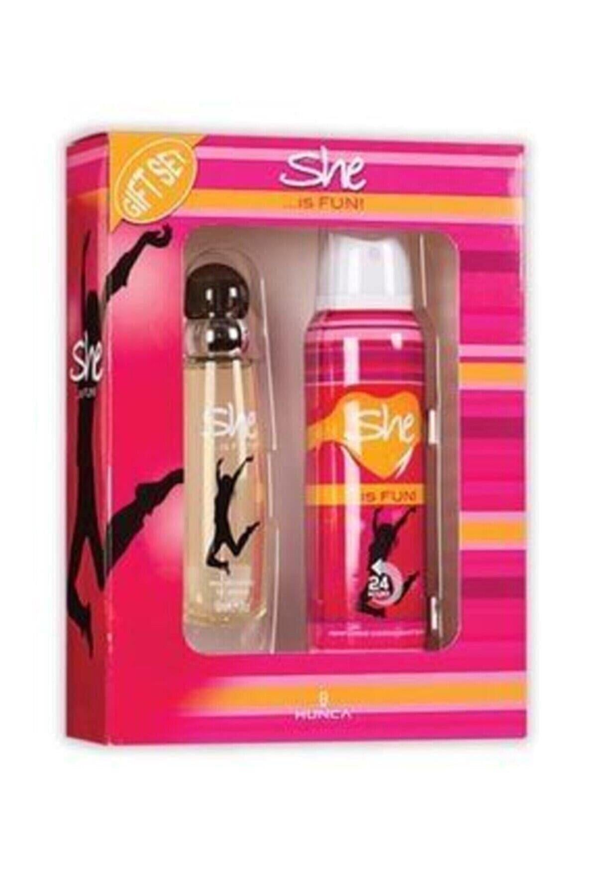 She is Fun Parfüm Seti 50 ml EDT + 150 ml Deodorant