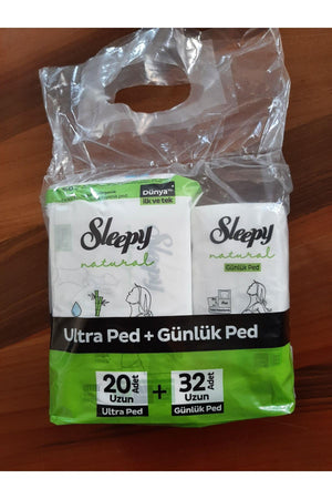 Sleepy Ultra Ped 20'li + Günlük Ped 32'li Ekonomik Paket