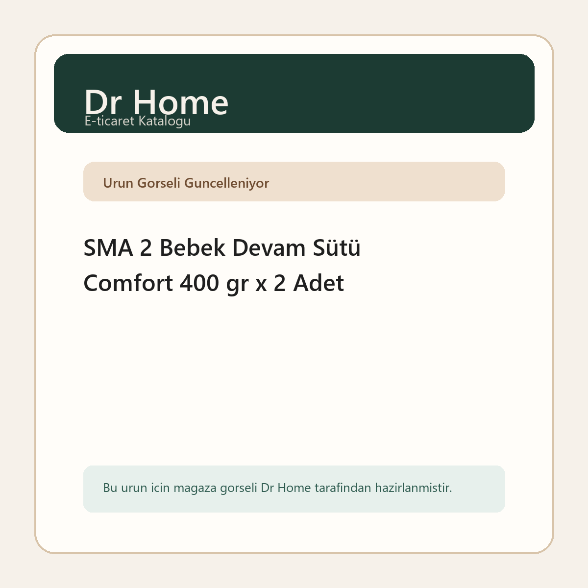 SMA 2 Bebek Devam Sütü Comfort 400 gr x 2 Adet
