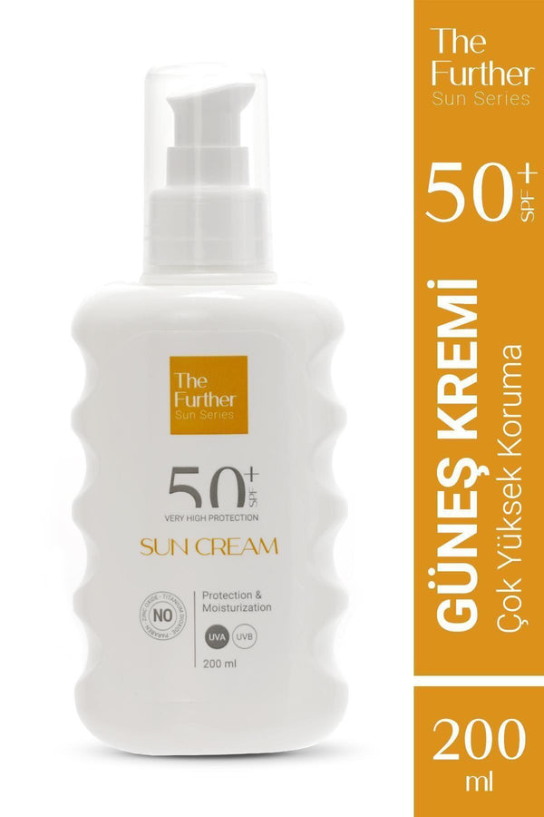 The Further Güneş Kremi SPF50+ 200 ml | Nemlendirici | Hipoalerjenik, Alerjen İçermez