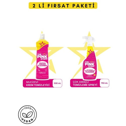 ThePinkStuff Temizlik Krem Temizleyici 500 ml +Çok Amaçlı Sprey