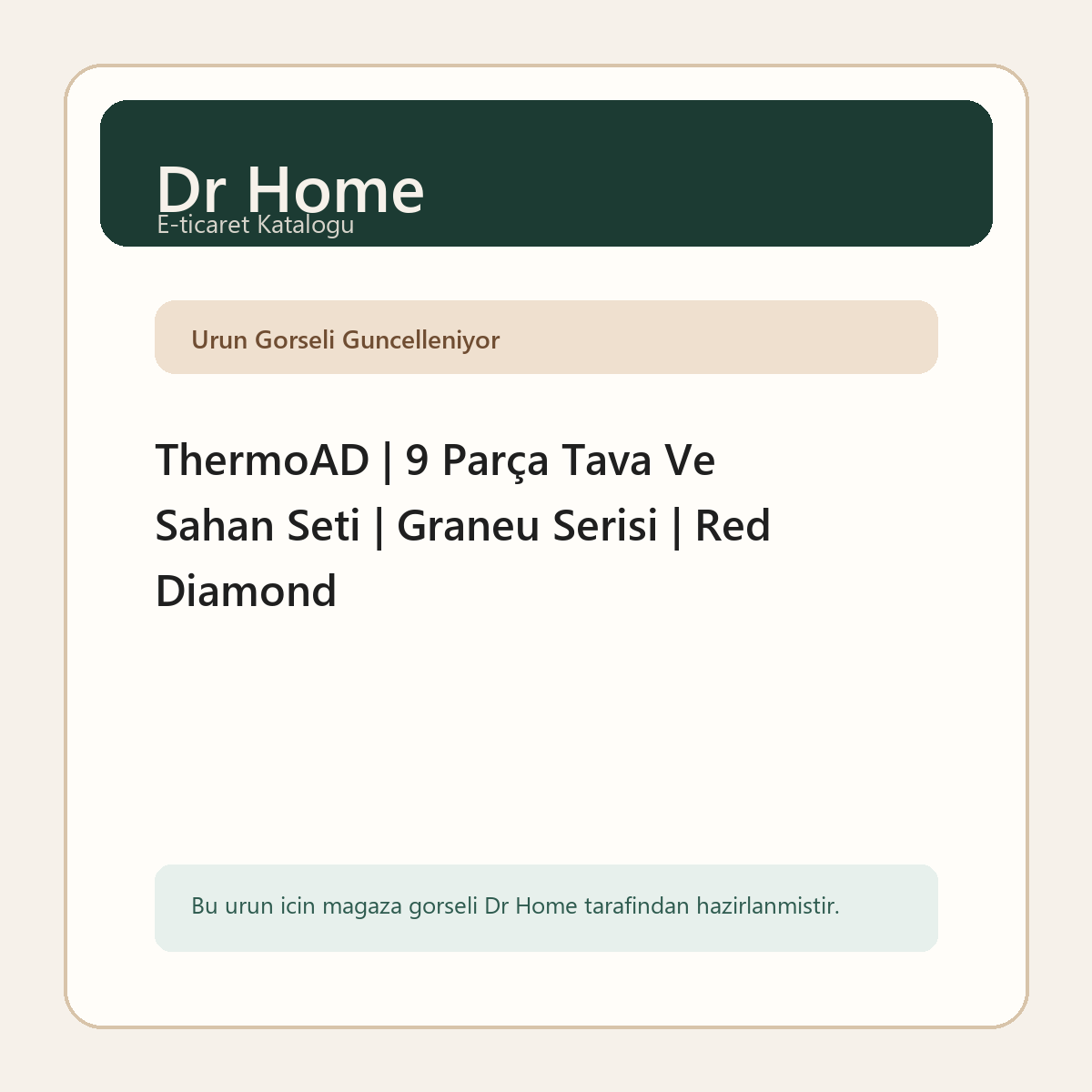 ThermoAD | 9 Parça Tava Ve Sahan Seti | Graneu Serisi | Red Diamond