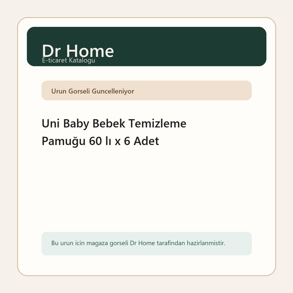Uni Baby Bebek Temizleme Pamuğu 60 lı x 6 Adet