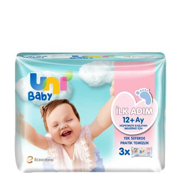 Uni Baby Islak Havlu İlk Adım 12+ Ay 52x3'lü