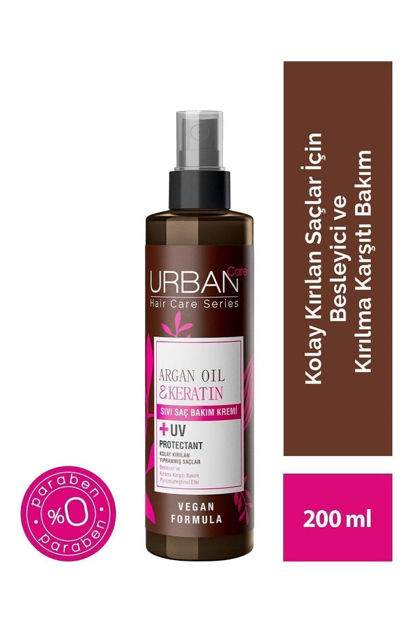 Urban Care Argan Yağı Kolay Kırılan Yıpranmış Saçlara Özel Sıvı Saç Bakım Kremi-vegan-200 ml