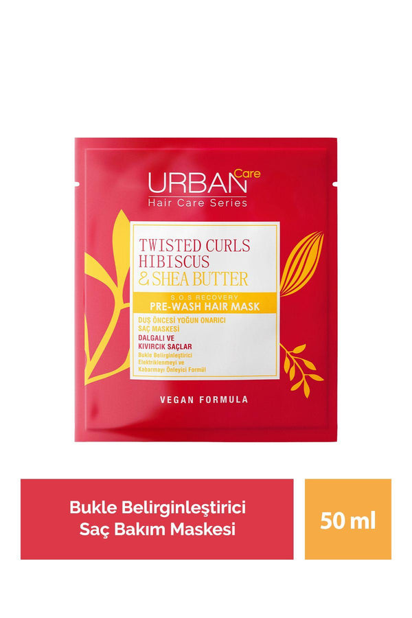 Urban Care Hibiscus&shea Butter Kıvırcık Ve Dalgalı Saçlar Duş Öncesi Saç Bakım Maskesi 50ml-vegan