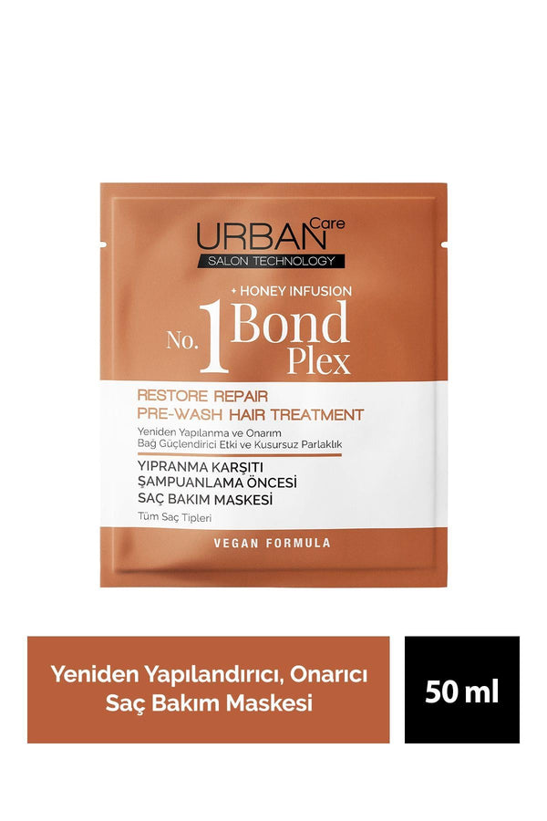 Urban Care No.1 Bond Plex Restore Repair Yıpranma Karşıtı Şampuanlama Öncesi Saç Bakım Maskesi-50 Ml-vegan