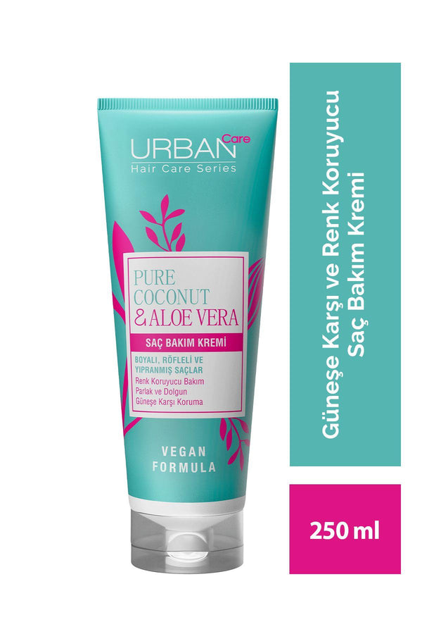 Urban Care Pure Coconut&aloe Vera Boyalı Saçlara Özel Renk Koruyucu Saç Bakım Kremi-250ml-vegan