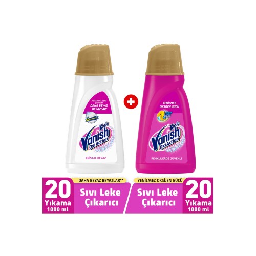 Vanish Kosla Oxi Action Gold Sıvı Leke Çıkarıcı Renkli ve