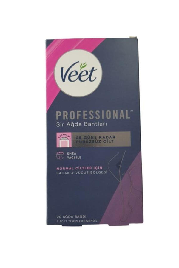 Veet Pro Sir Ağda Bantları Shea Yağı İle Normal Cilt 20li