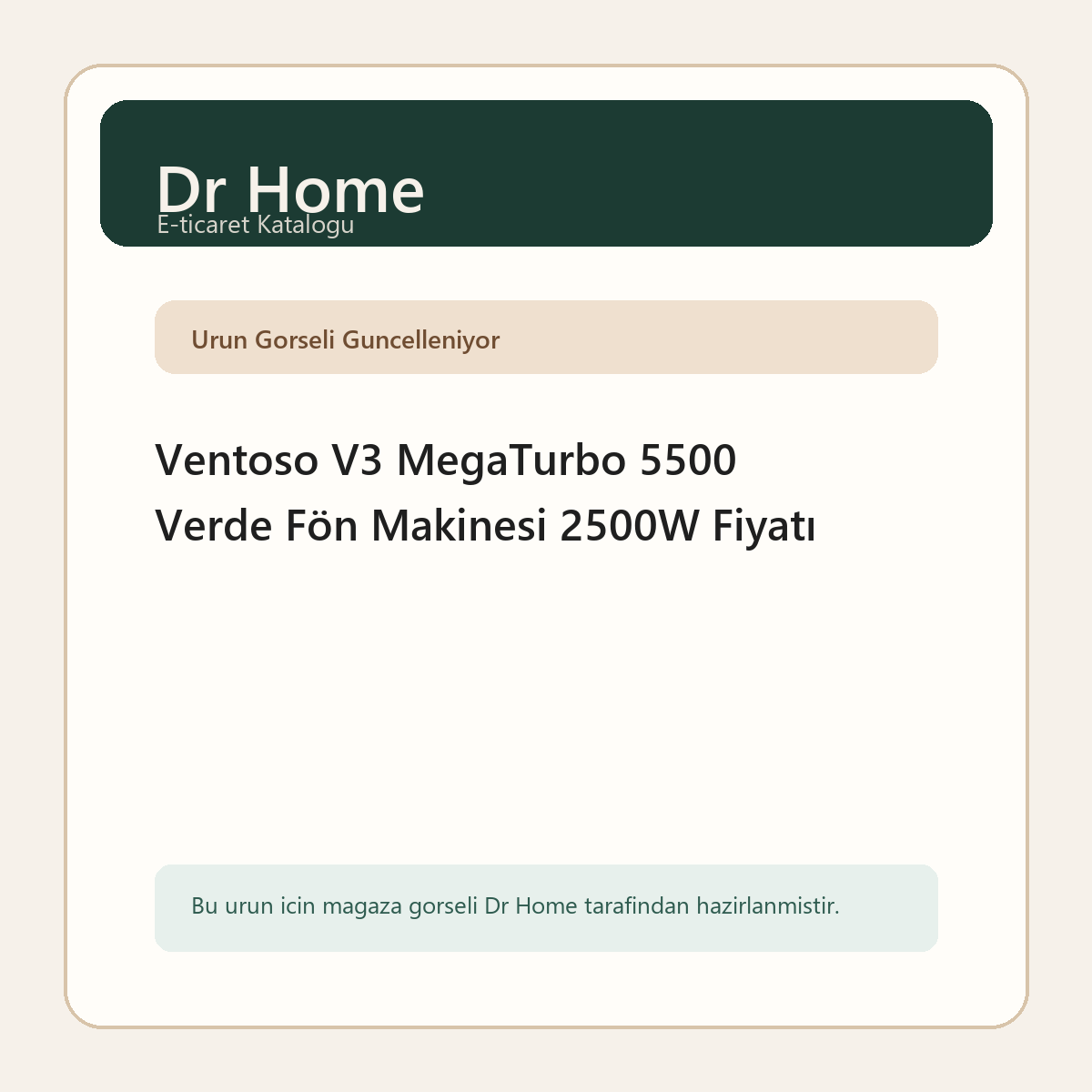 Ventoso V3 MegaTurbo 5500 Verde Fön Makinesi 2500W Fiyatı