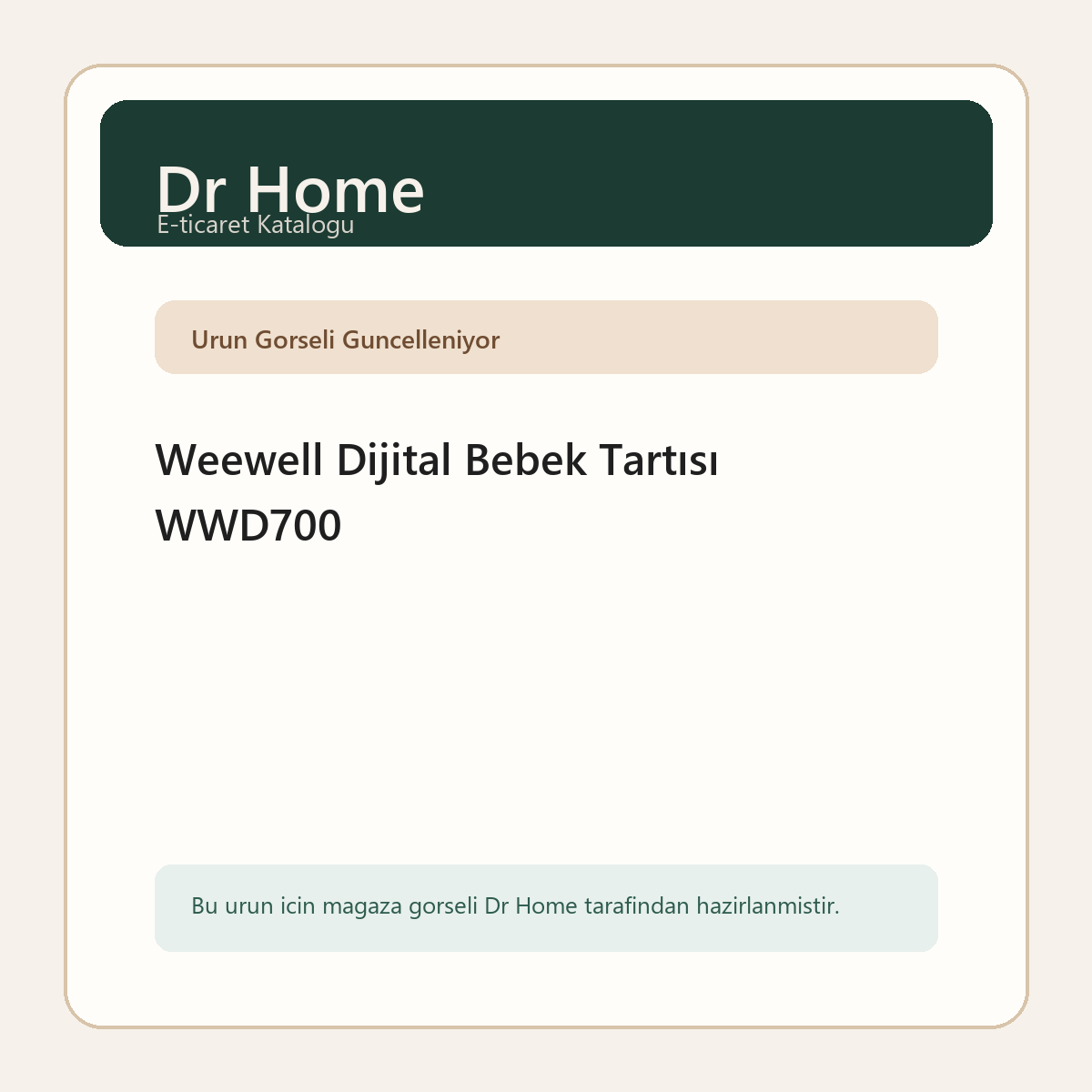 Weewell Dijital Bebek Tartısı WWD700