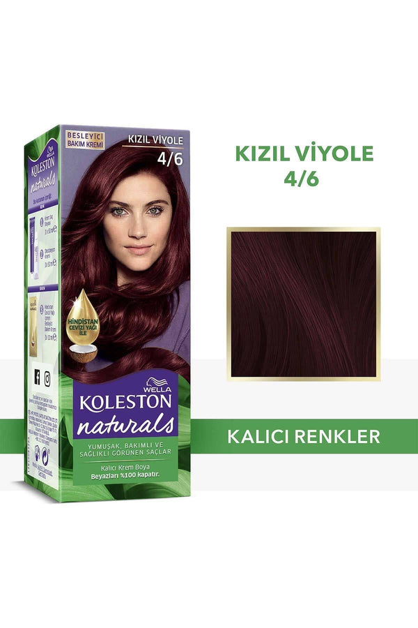 Wella Koleston Naturals Saç Boyası 4/6 Kızıl Viyole