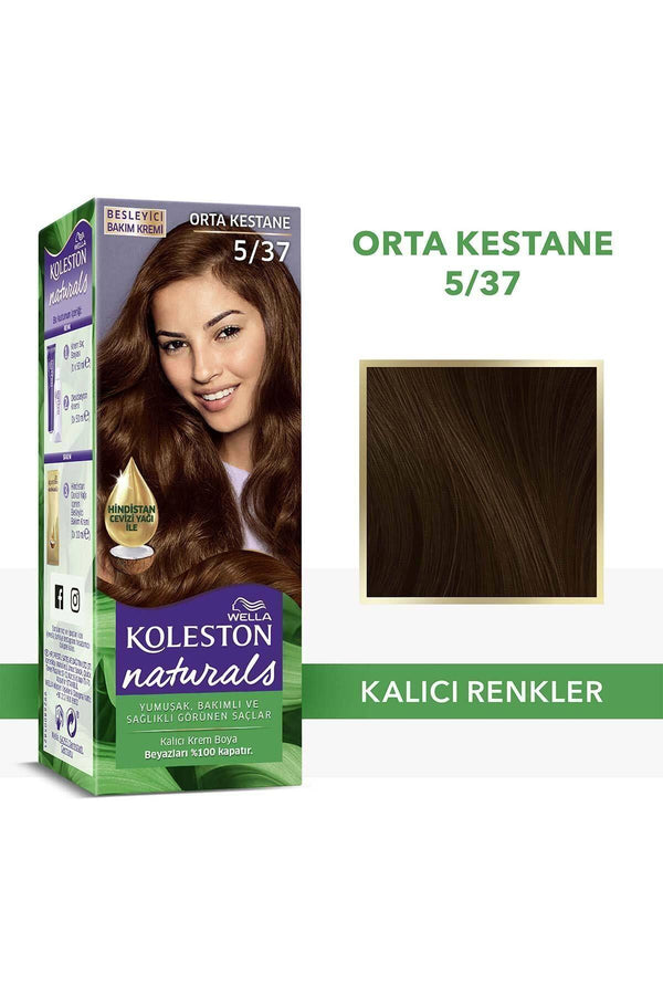 Wella Koleston Naturals Saç Boyası 5/37 Orta Kestane