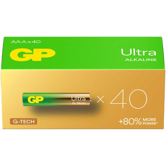 Gp Batteries G-tech Ultra Alkalin İnce Lr03 - Aaa Boy 1.5v Pil 40'lı Kutu