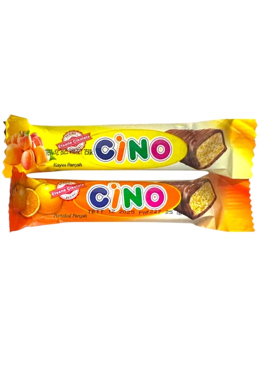 Cino Portakal ve Kayısı Parçalı Sütlü Çikolata 18 Gr