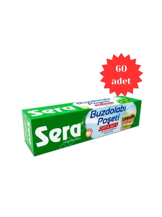 Sera Orta Boy Buzdolabı Poşeti - ( 60 X 20 Li )