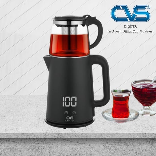 Cvs Dn 1553 Digitea Isı Ayarlı Dijital Çay Makinesi